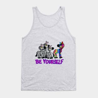 be yourself zebra Tank Top